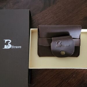 Brave Men's Italian Leather Slim Minimalist Wallet - New in BOX